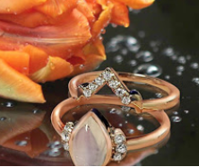 Three Unique Custom Settings for Bridal Jewellery in Rose Gold